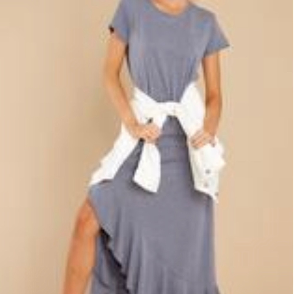 gray maxi dress in size large